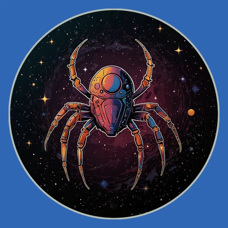 Araignée de l’espace dans l’espace en orbite