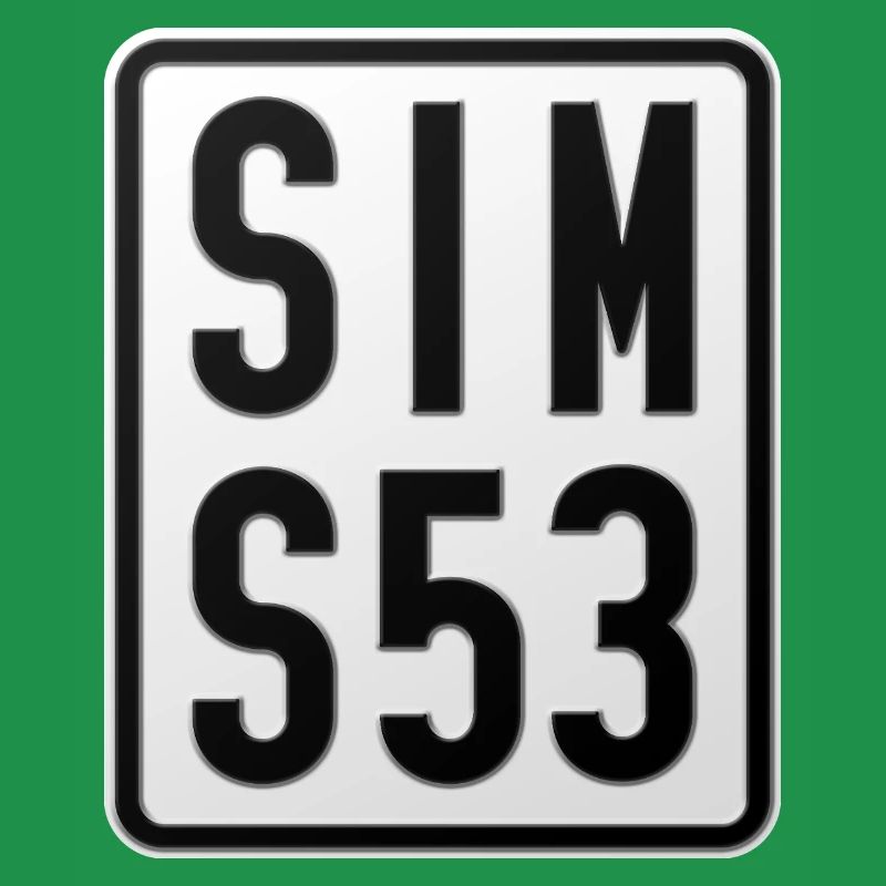 Plaque d’immatriculation du cyclomoteur Simson S53