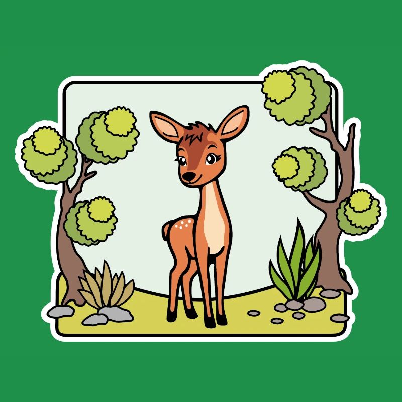 So ein niedliches Reh! Oder ist das ein Hirsch?