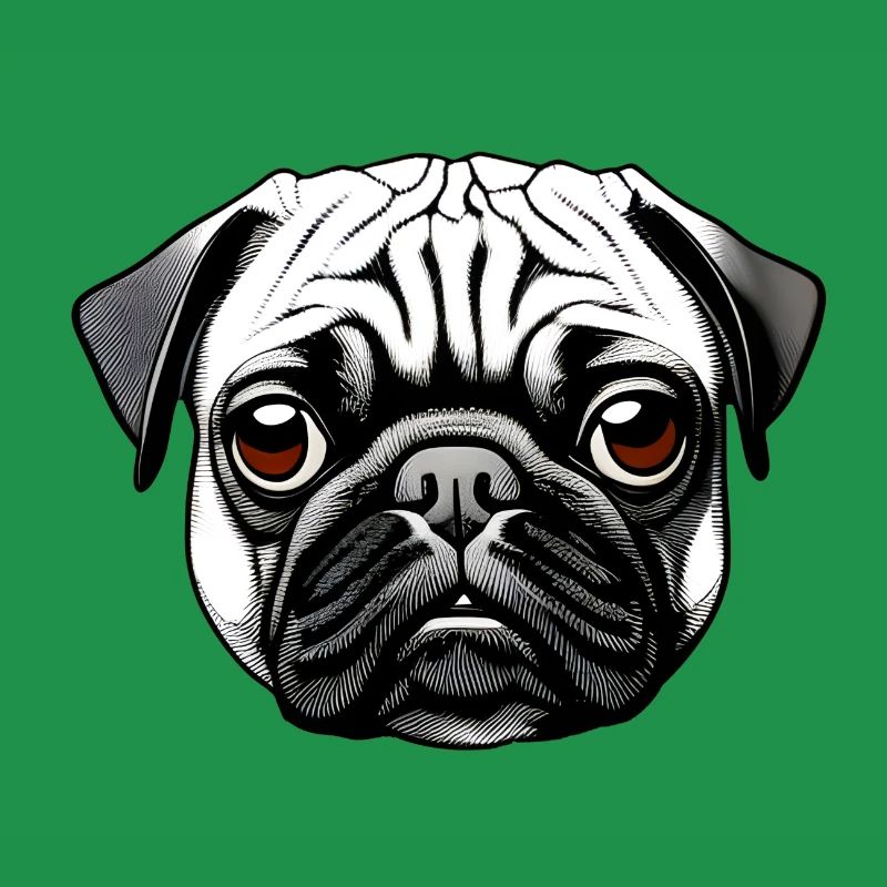 Pug Design Motif d’impression graphique