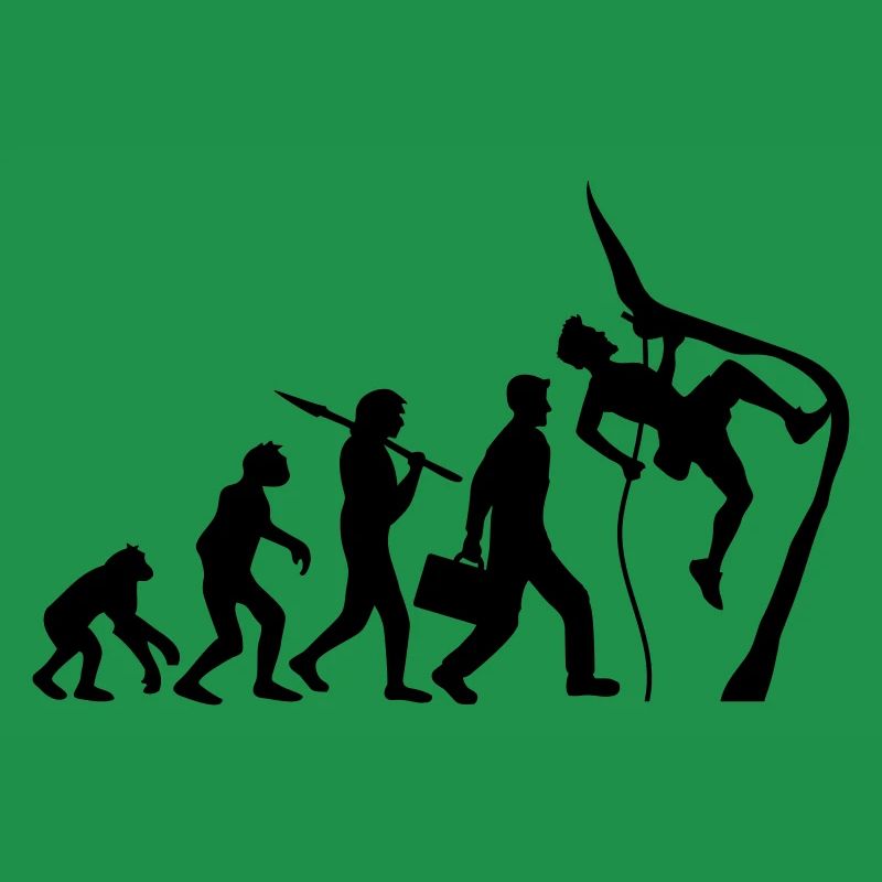 Evolution de grimpeurs de corde d'escalade