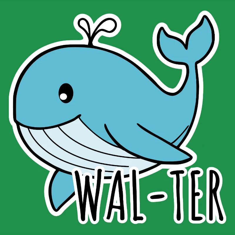 Walter the cute blue whale