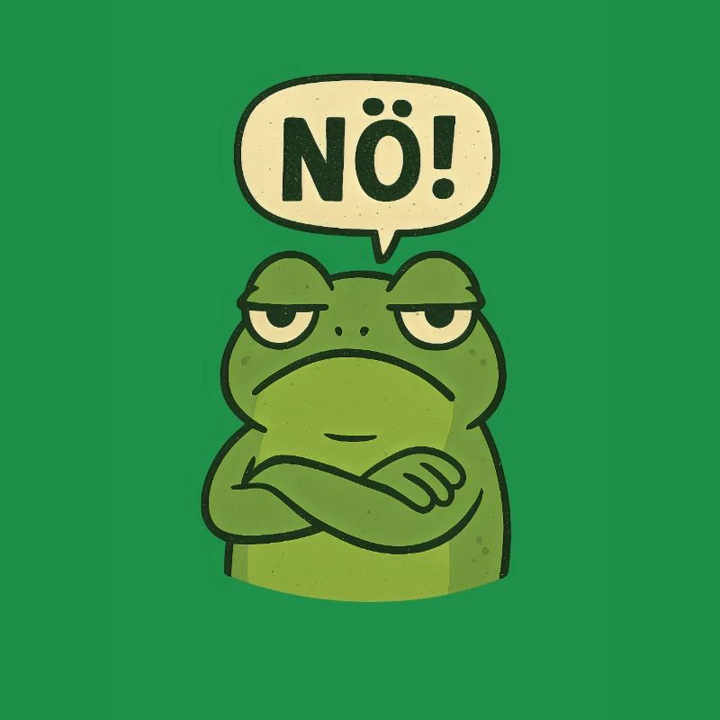 Statement Nope Frog Just No