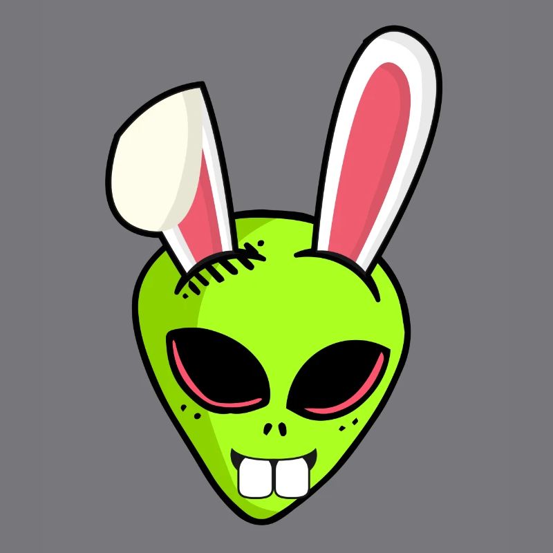 Alien alien Easter bunny Easter gift Ha