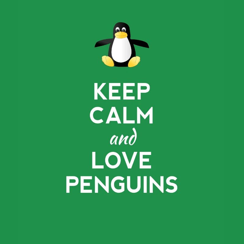 keep calm love pingouin Linux nerd ordinateur cpu lo
