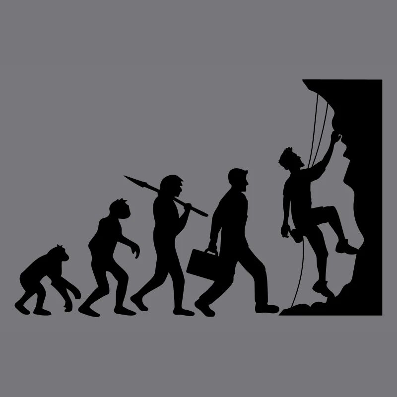 evolution evolution born steep wall climbs