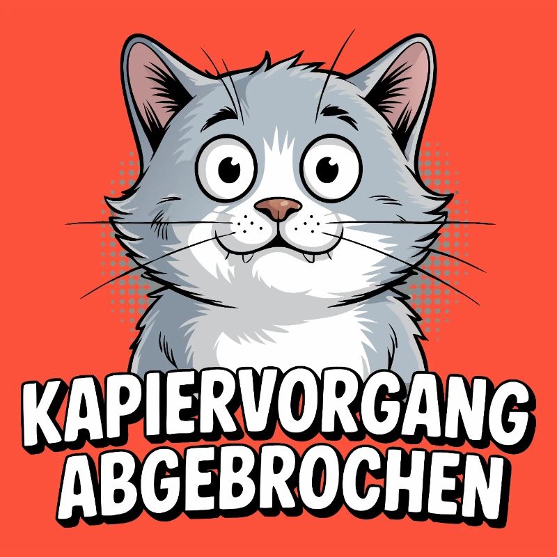 Kapiervorgang abgebrochen – Katze Comic