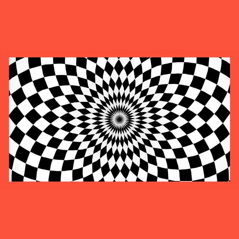 Optical Vortex Checker Illusion