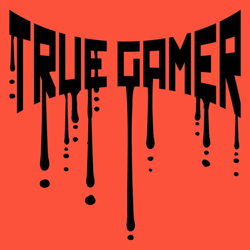 drop true gamer graffiti gamble text logo nerd
