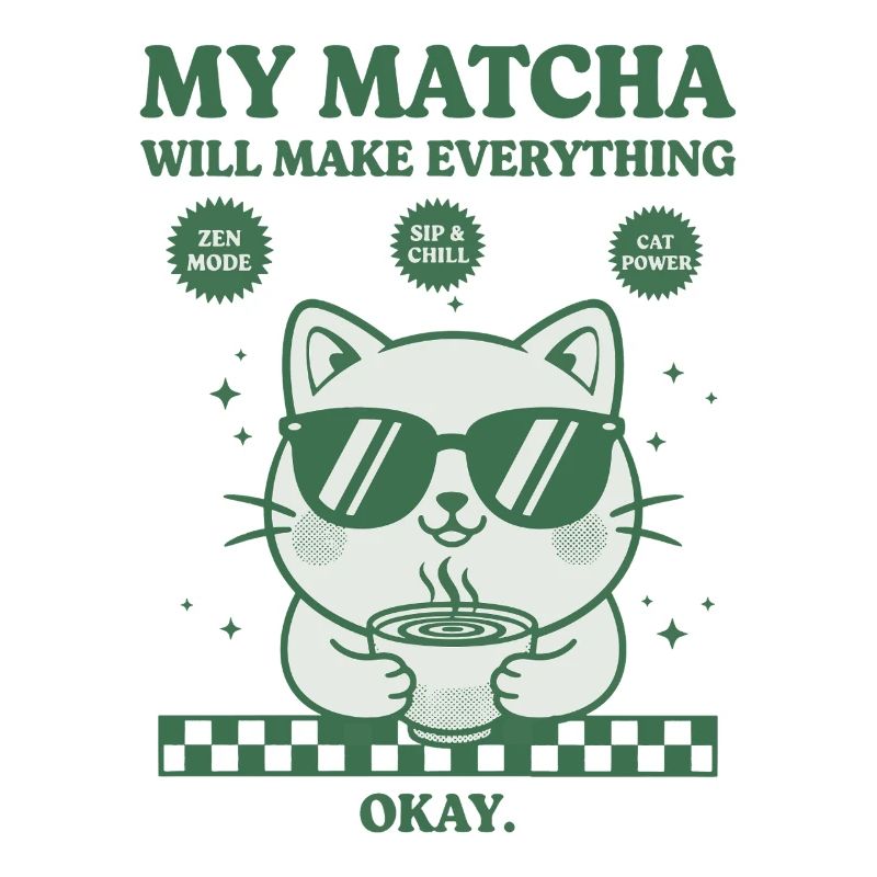 My Matcha Will Make Everything Okay Funny Matcha