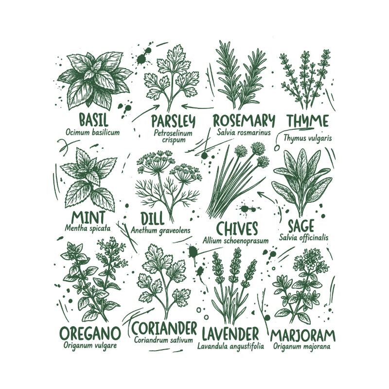 Herbs Botany Kitchen Basil Rosemary