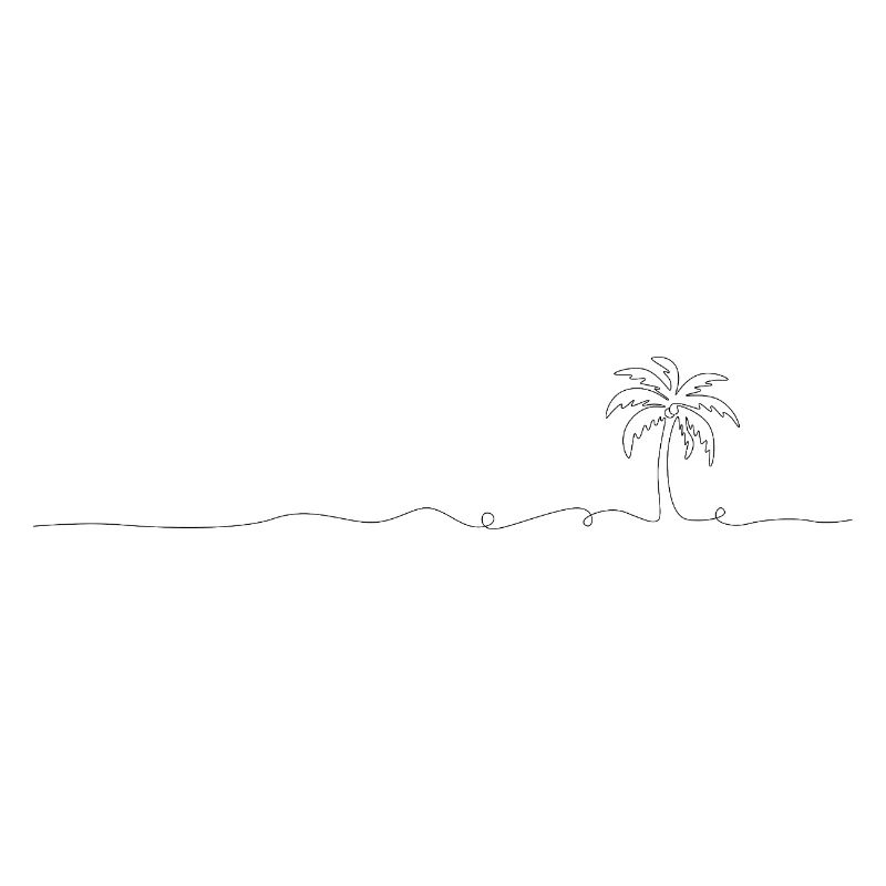 Line design palm tree