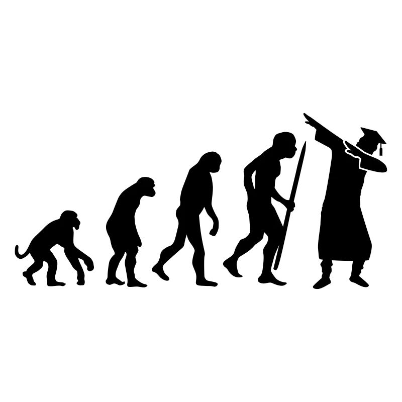 Evolution dab dabbing graduation college student