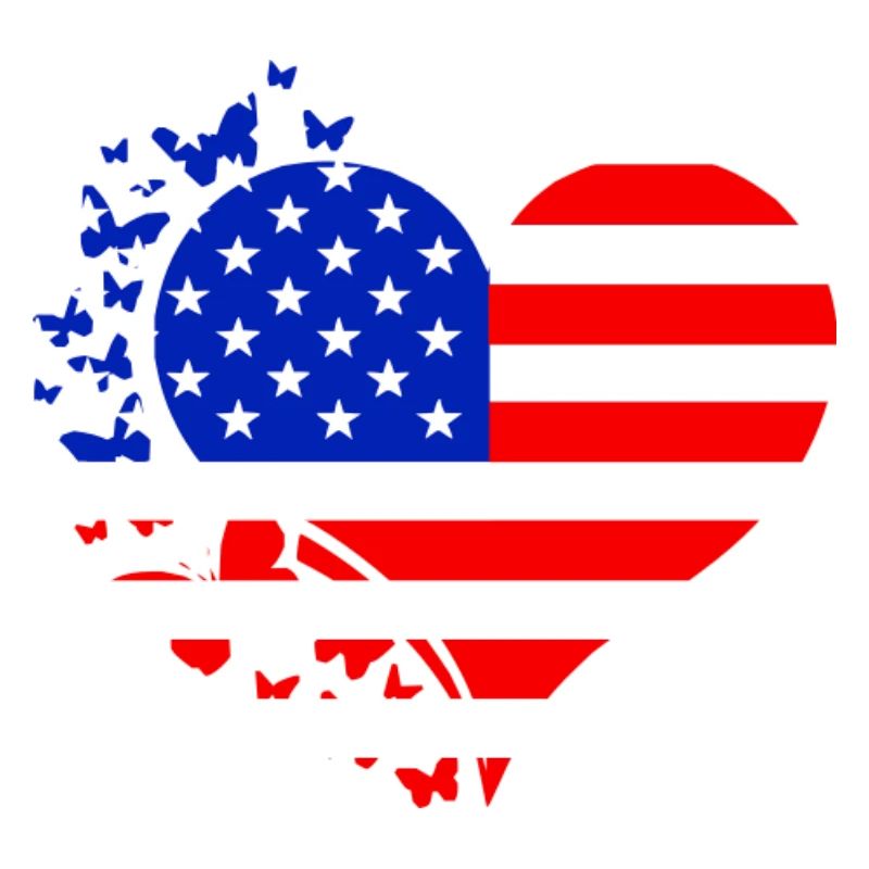 Heart US Flag