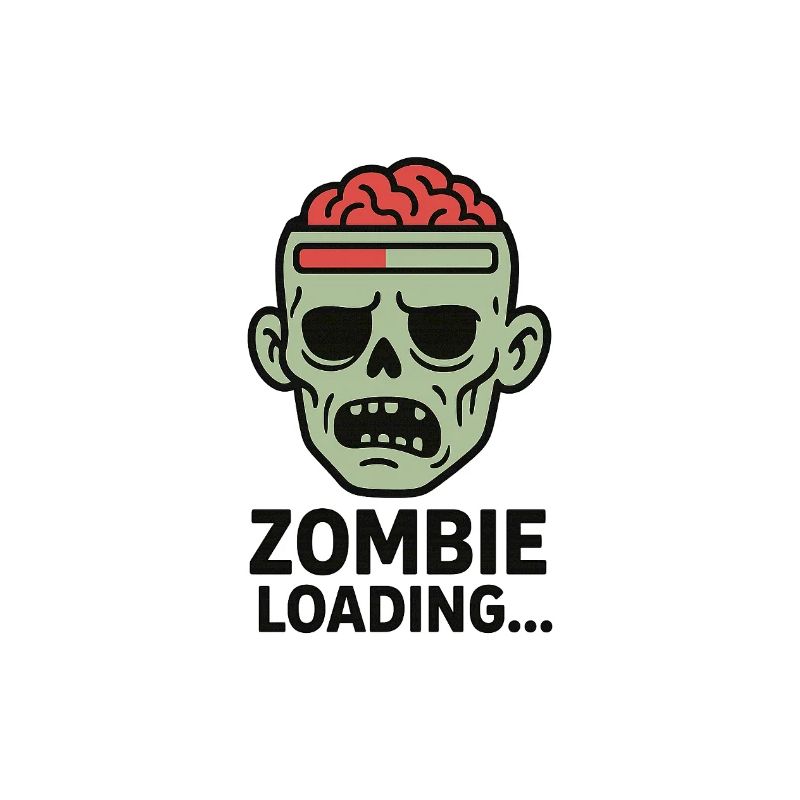 Zombie Loading Skull Graphic