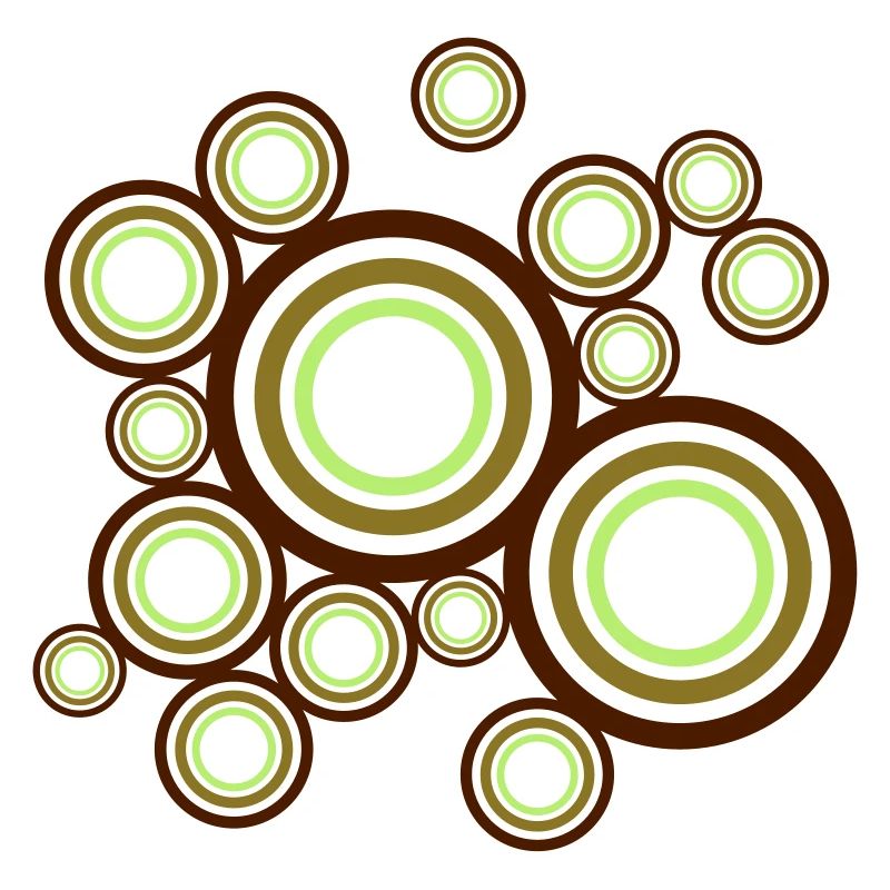 Circles retro multicolored