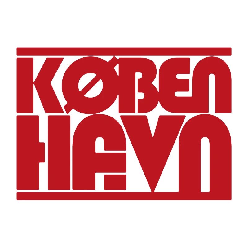 Copenhague, Danemark Description de la conception typographique