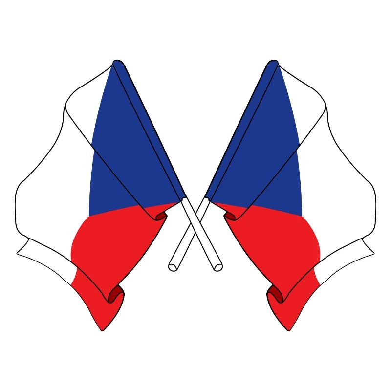 Deux drapeaux République tchèque