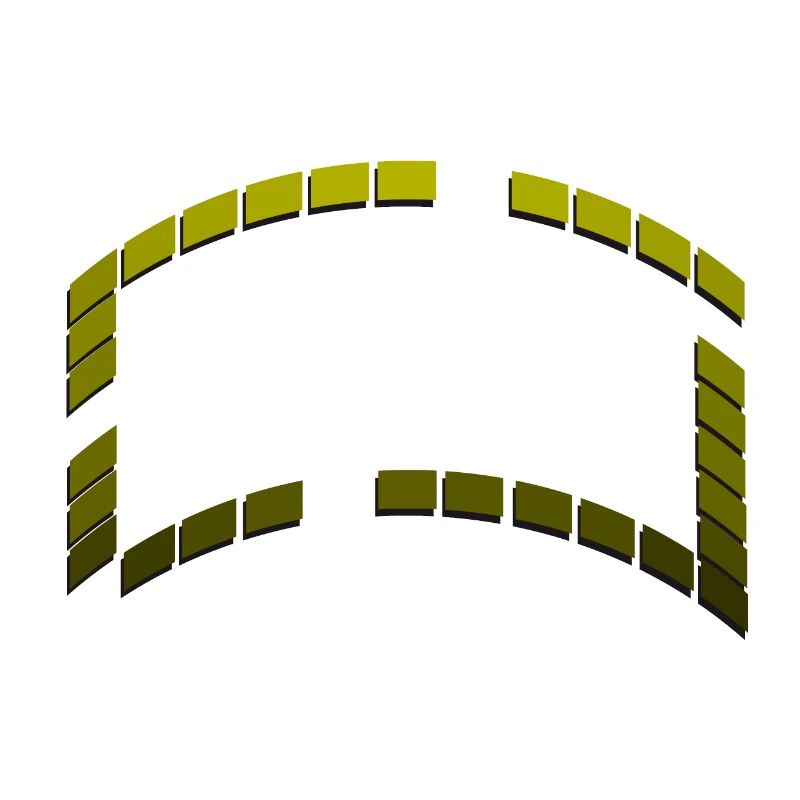 Frame Squares Graduated Green Gradient