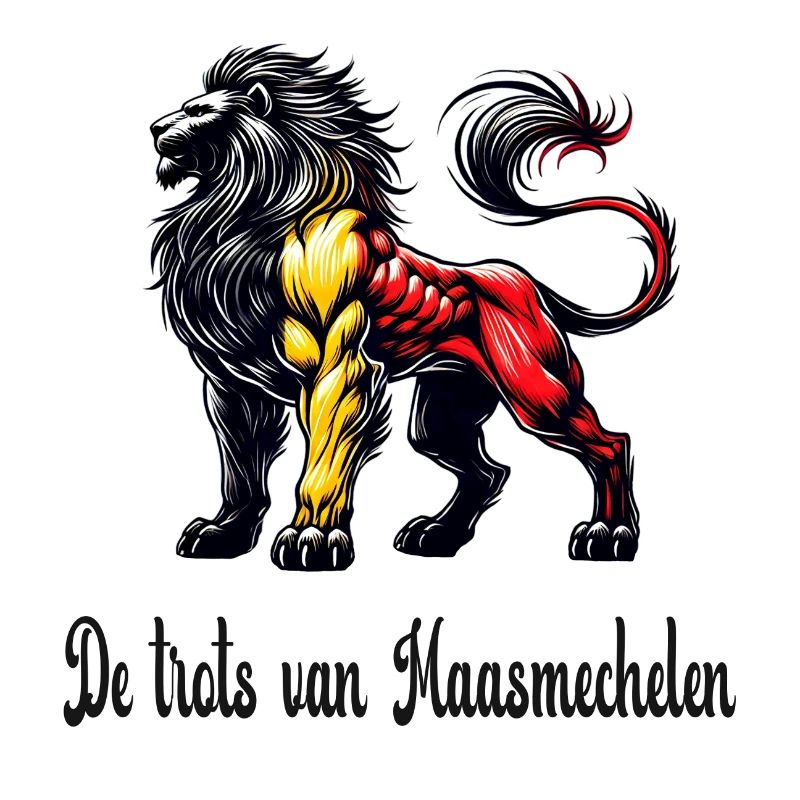 Maasmechelen Löwe Flaggen Design