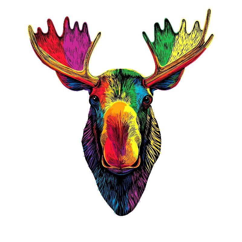 Elch Moose Elchbulle Geweih Hirsch Wilde Elche