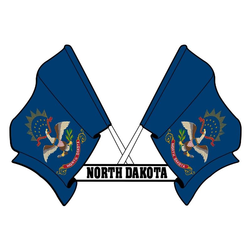 wee flags text NORTH DAKOTA