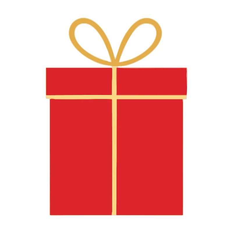 Weihnachtsgeschenk, rote Geschenkbox