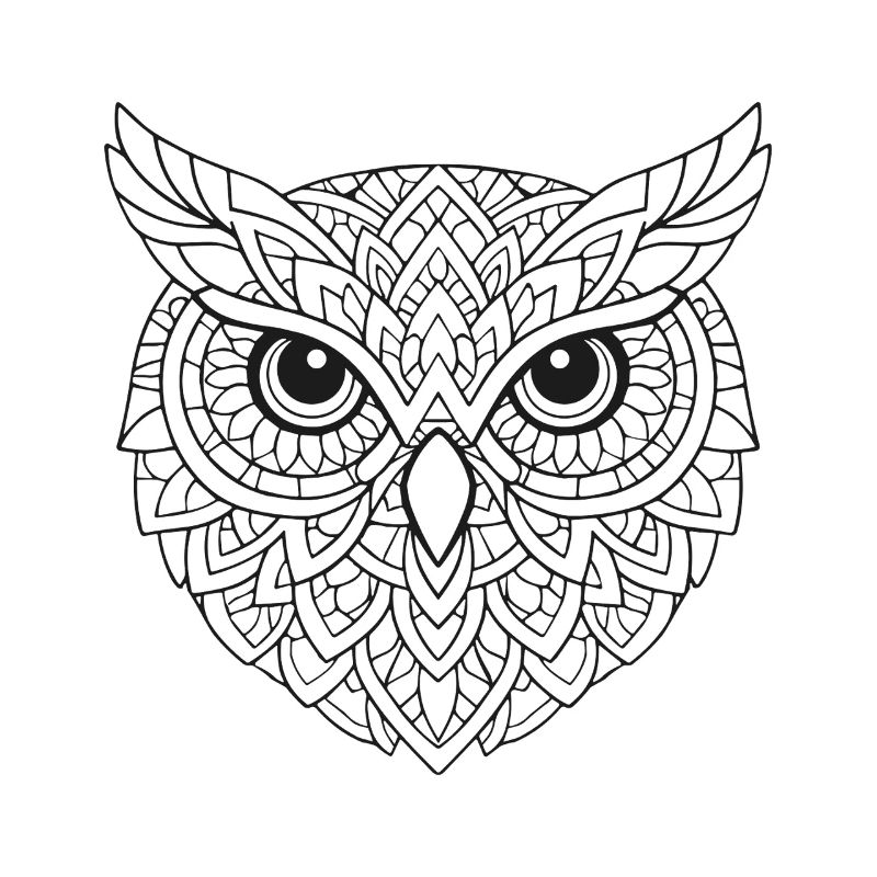 Mandala Eulen Ornament