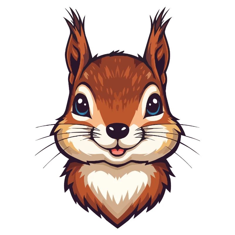 Süßer Eichhörnchen Kopf