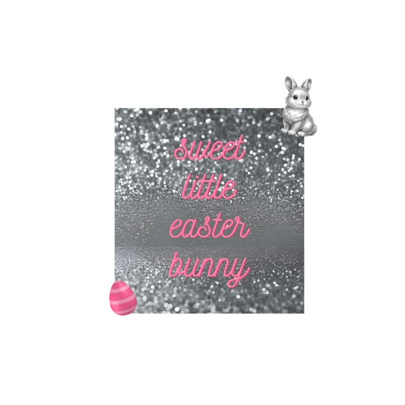 Cute Easter bunny in glitter design