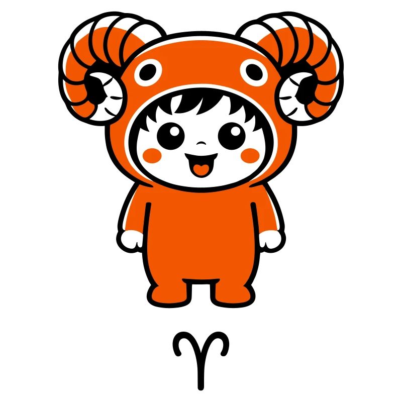 Sternzeichen Widder im Kawaii Style