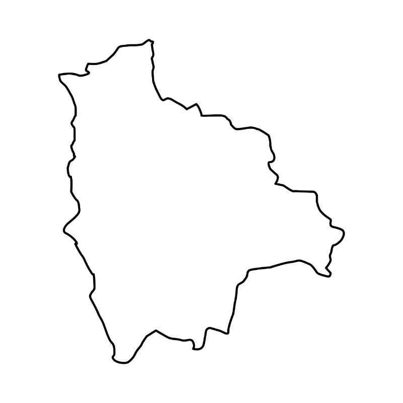 Bolivia outline map