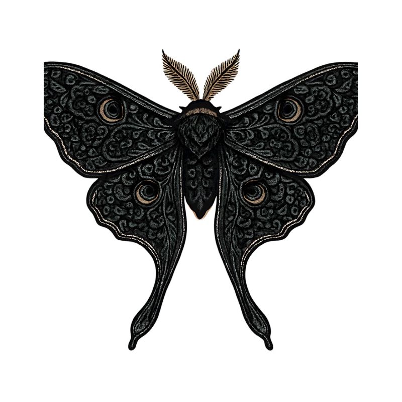 Moon Moth Moth Gothic Tattoo