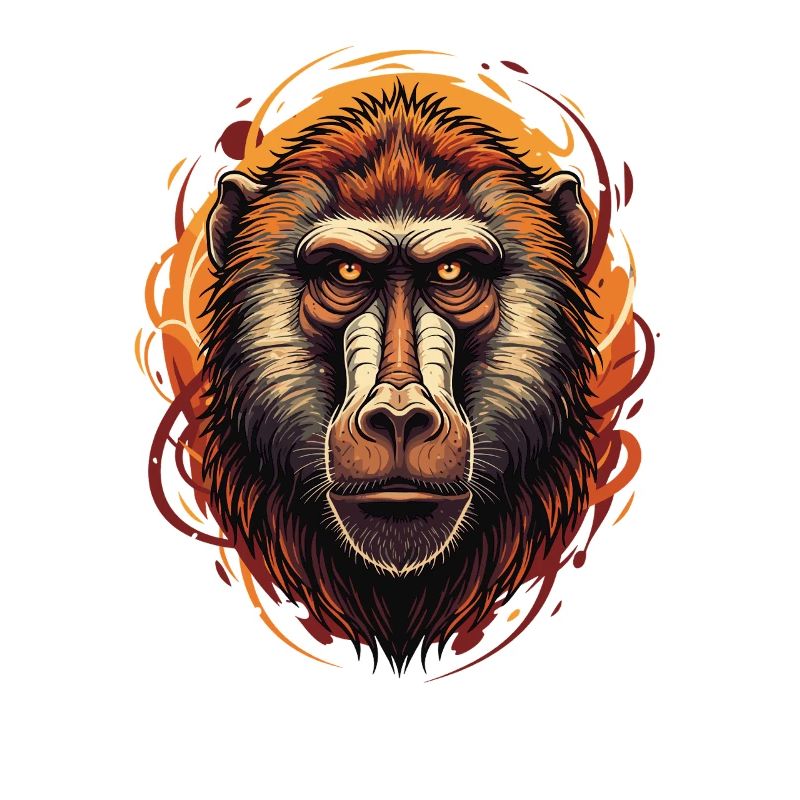 Baboon Monkey Portrait