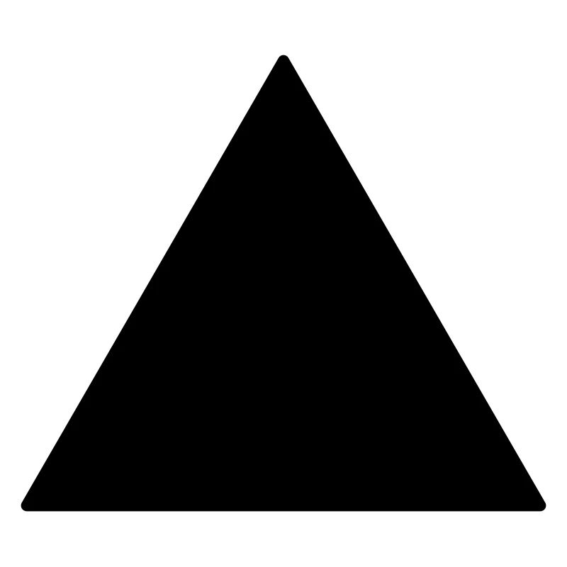 Triangle équilatéral de symbole noir