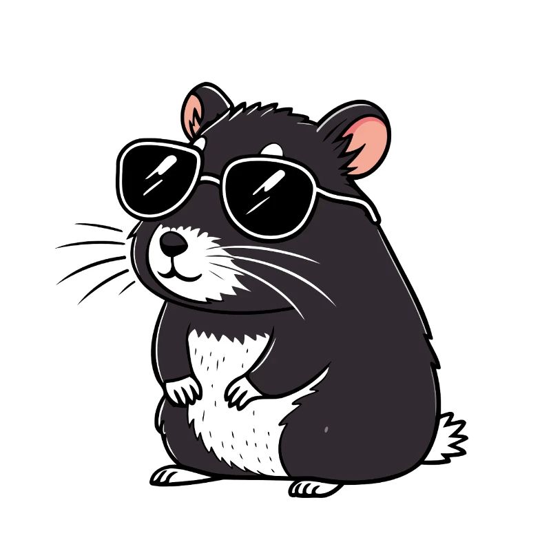 Hmster-chic dunkle Brille