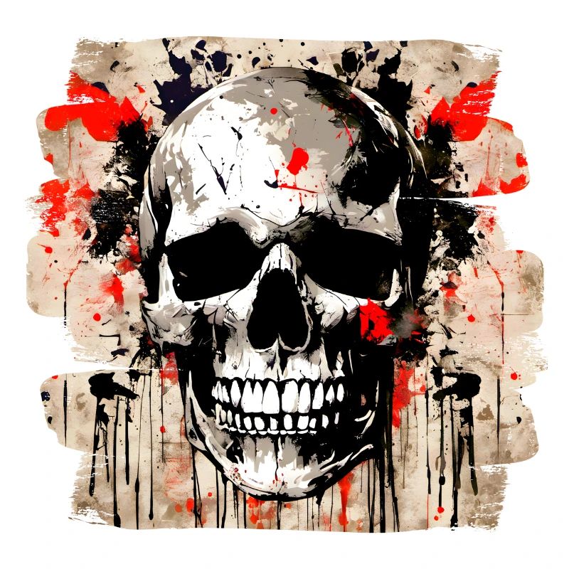 Schädel Graffiti Explosion