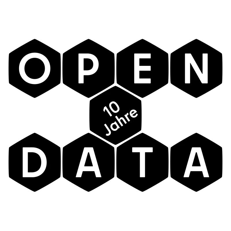 Open Data 10 Jahre Jubiläum (dunkel)
