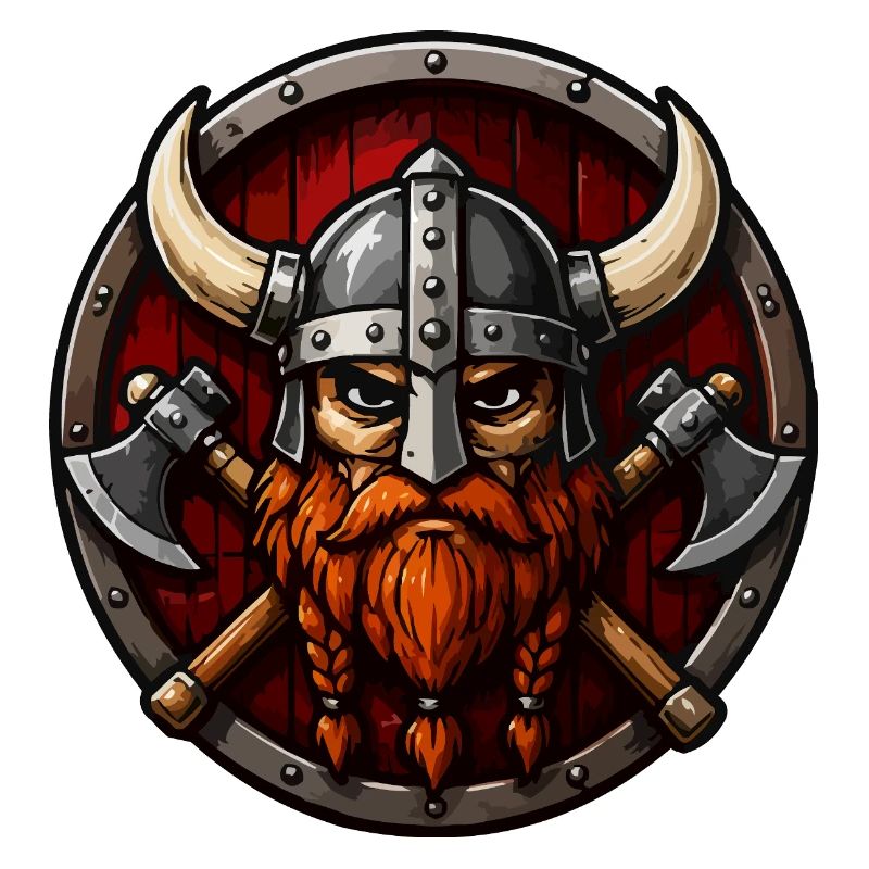 Viking Warrior with Axe Shield