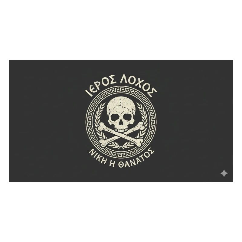 Skull in Laurel Circle Pattern
