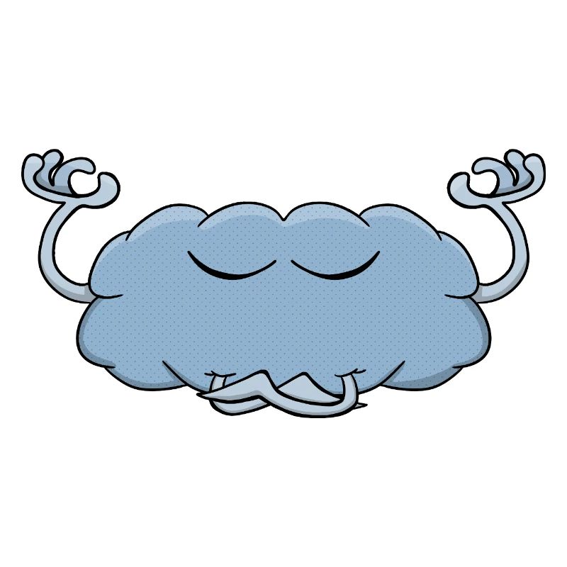 Cute cloud meditating