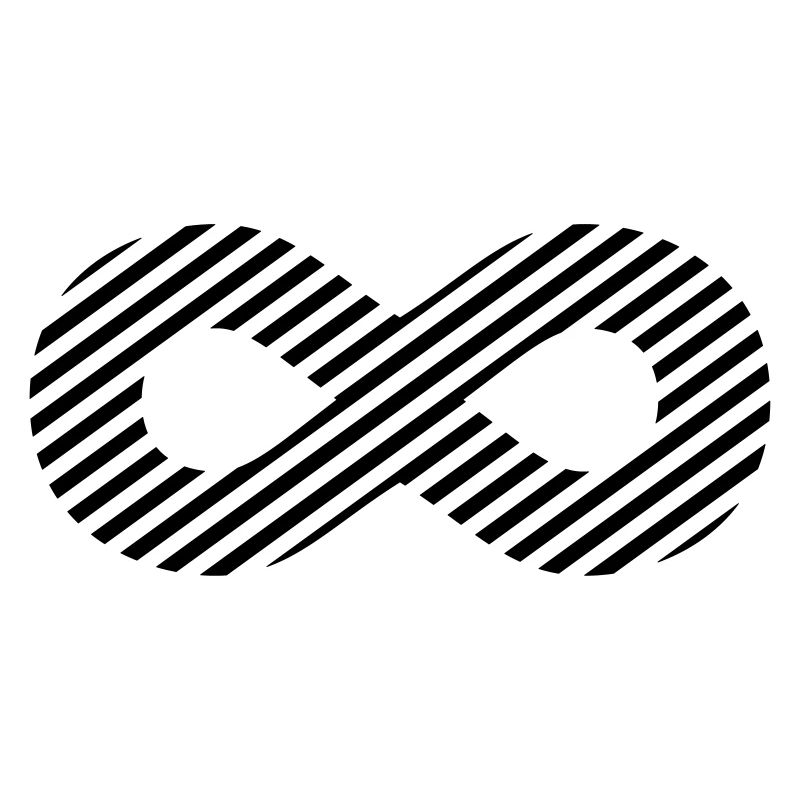Signe de l'infini - rayures de modèle