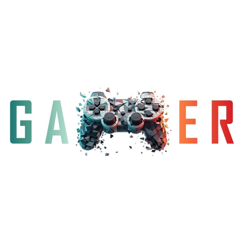 Gamer Explodierender Controller – Design