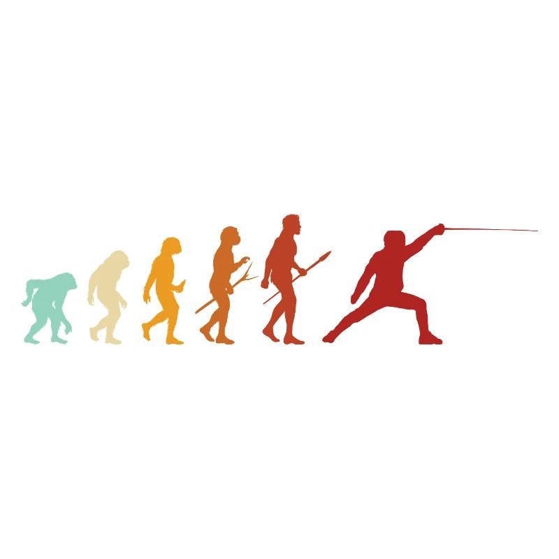 Fechten Evolution Fechter Sport Lustiger Spruch