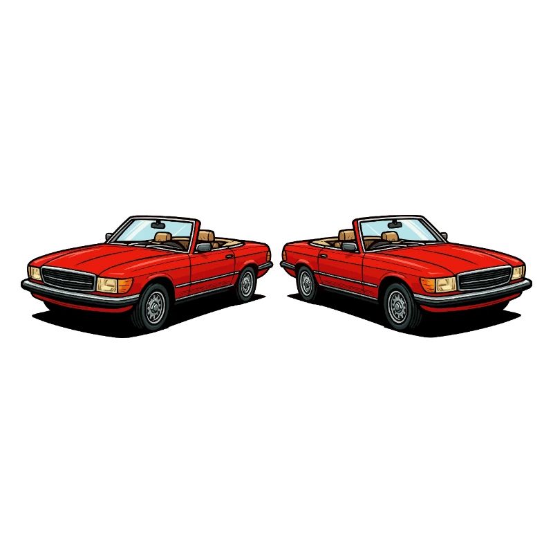 Red convertible duo: classic two-seaters