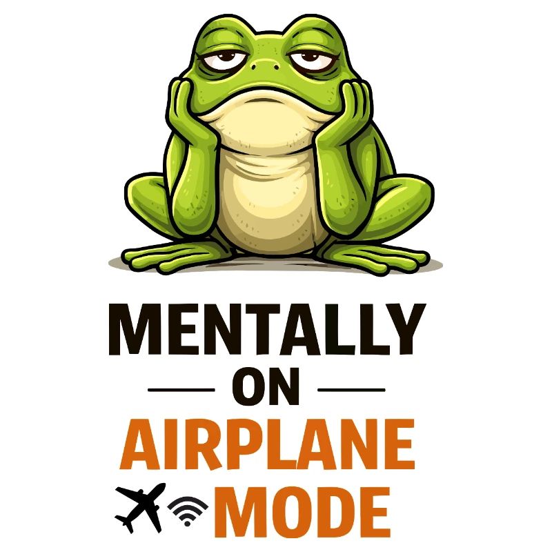 Frosch im Flugzeugmodus-Meme