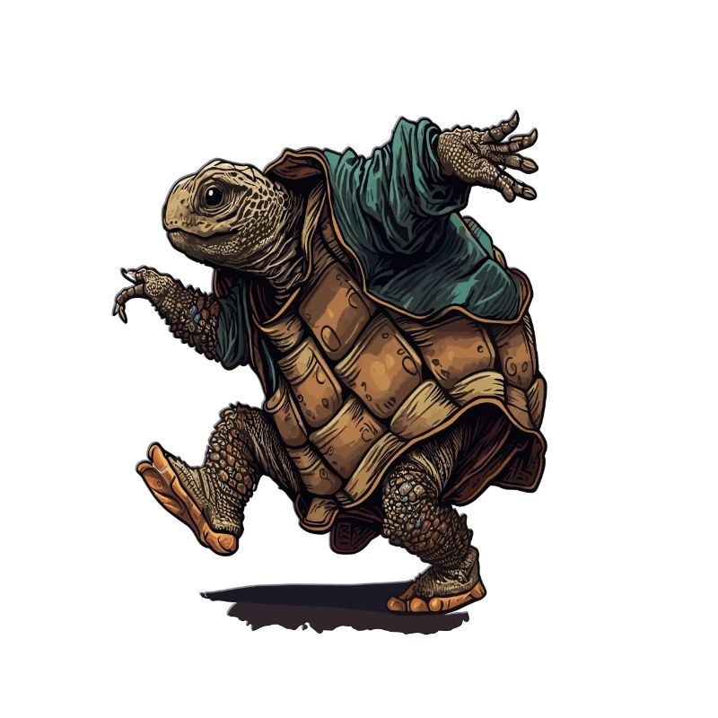 Turtle Ninja Dance drôle de design