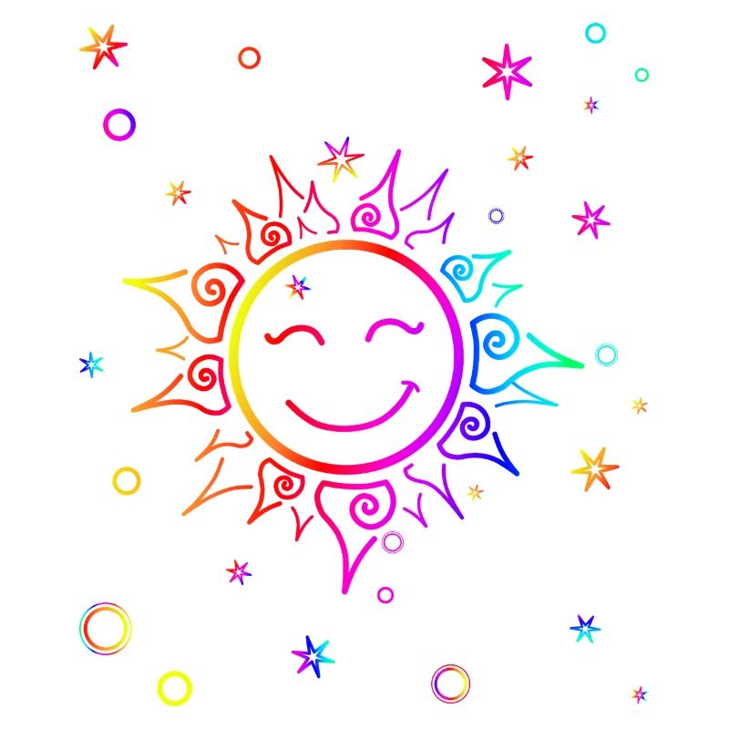 Smiling Sun Gradient Rainbow