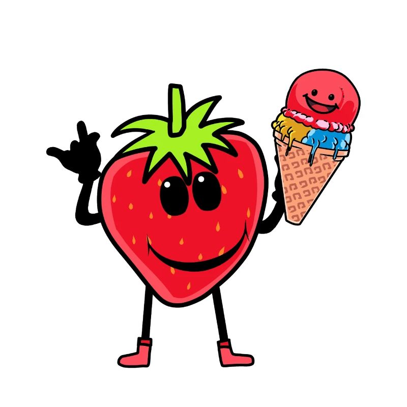 Erdbeerer Erdbeere Eis Eiscrem Eiskrem Kinder