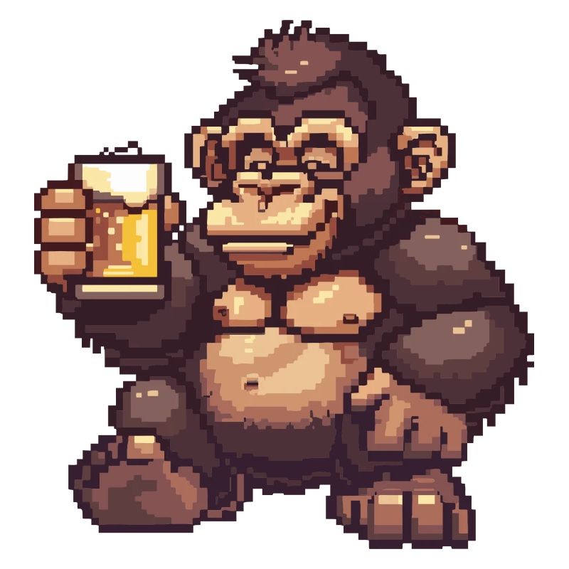 Gorilla Bier Pixel